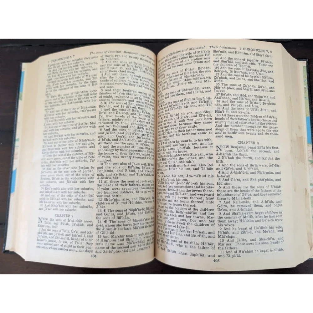 Vtg KJV Holy Bible American Bible Society 1971 Hardcover Maps Old New Testamemt